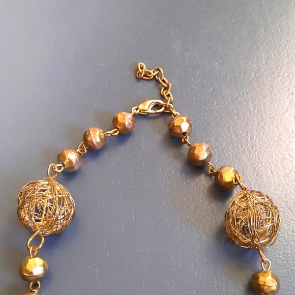 VINTAGE 'GOLD TUMBLEWEED' NECKLACE - Picture 5 of 6